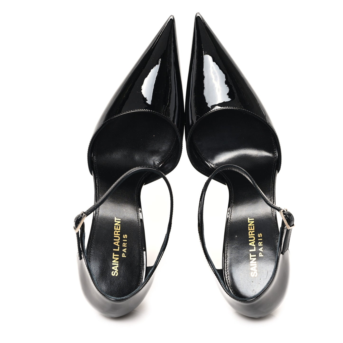 Patent Avenue 110 Ankle Strap Pointed Pumps 41 Black