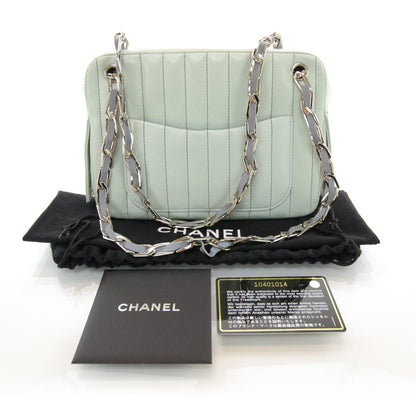 Chanel Lambskin Vertical Quilted Small Mademoiselle Camera Case Green 3 of 9