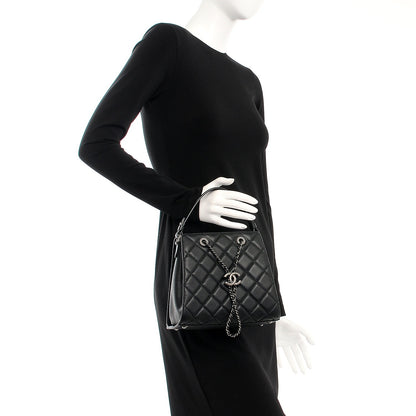Chanel Caviar Quilted Small CC Bucket Bag Black 3 of 9