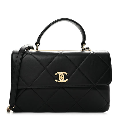 Chanel Lambskin Quilted Medium Trendy CC Flap Dual Handle Bag Black 1 of 14