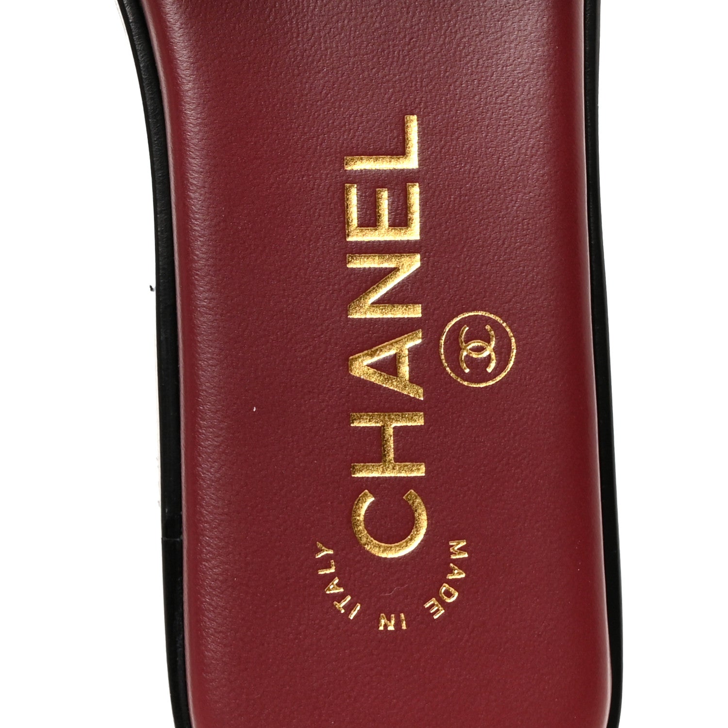 Chanel Crocodile Embossed Patent Calfskin CC Mules Sandals 39.5 Burgundy 7 of 10