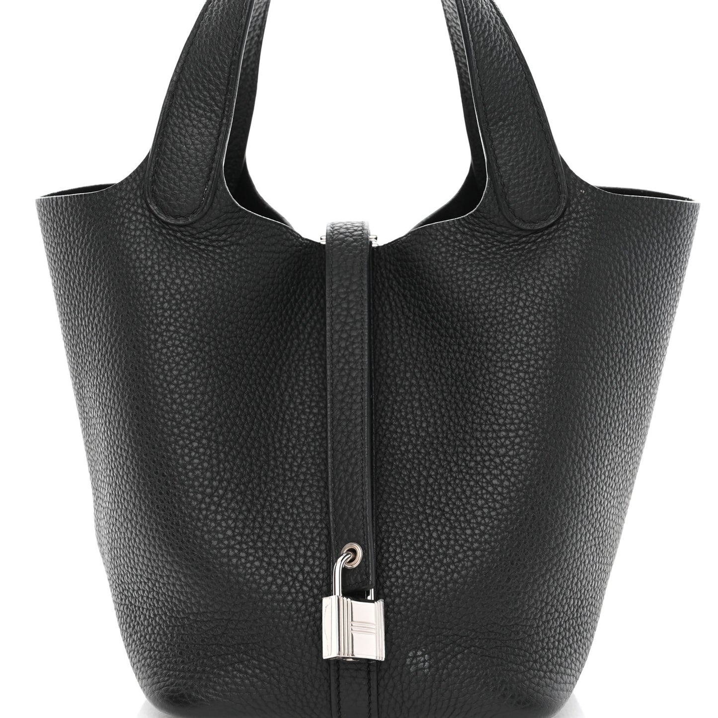 Taurillon Clemence Picotin Lock 18 PM Black