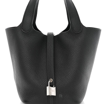 Hermes Taurillon Clemence Picotin Lock 18 PM Black 8 of 13