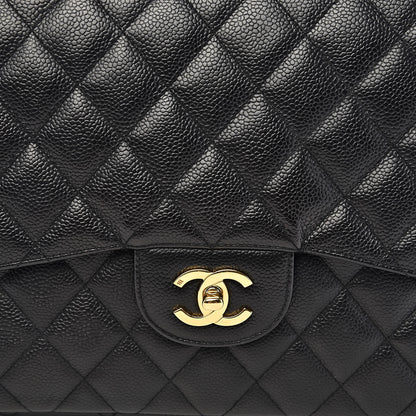 Chanel Caviar Quilted Jumbo Single Flap Black 18 of 18