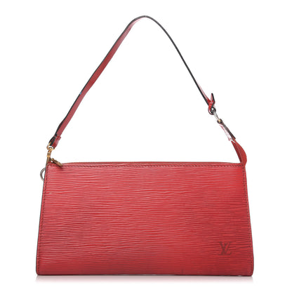 Louis Vuitton Epi Pochette Accessories 24 Castillan Red 1 of 15