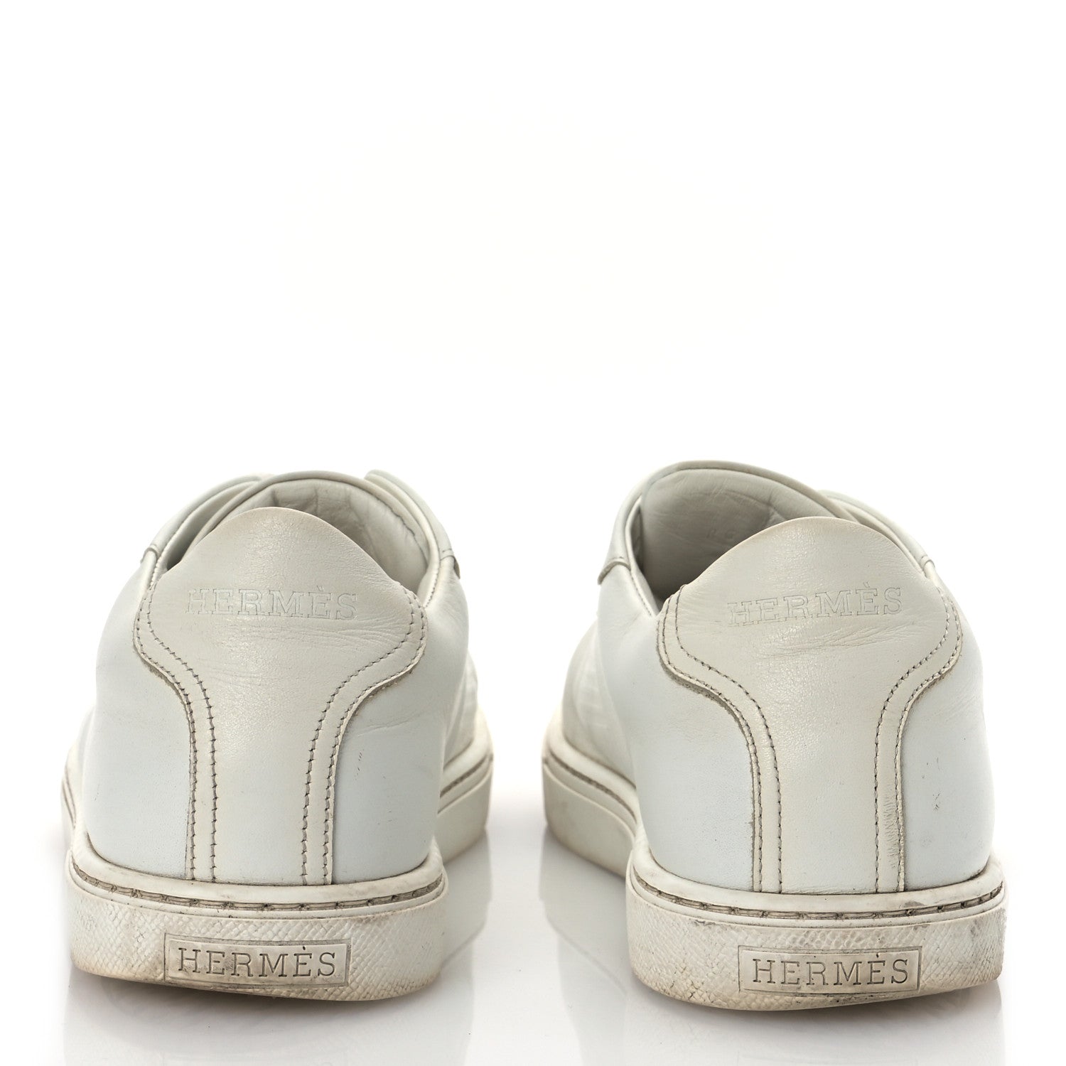 Hermes Calfskin Womens Advantage Sneakers 37 White 6 of 19
