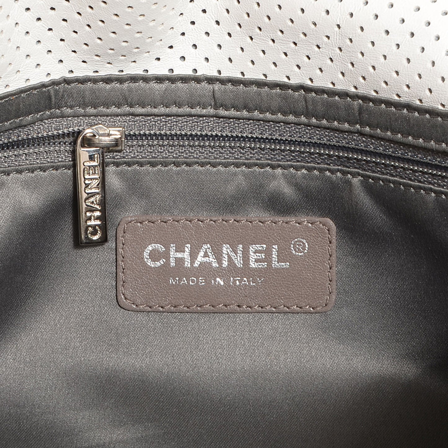 Lambskin Perforated Drill Flap White