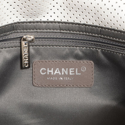 Chanel Lambskin Perforated Drill Flap White 7 of 9