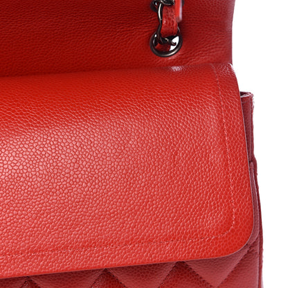 Chanel Caviar Quilted Maxi Double Flap Red 9 of 13