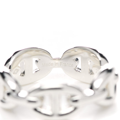 Hermes Sterling Silver PM Chaine d'Ancre Enchainee Band Ring 54 6.75 6 of 7