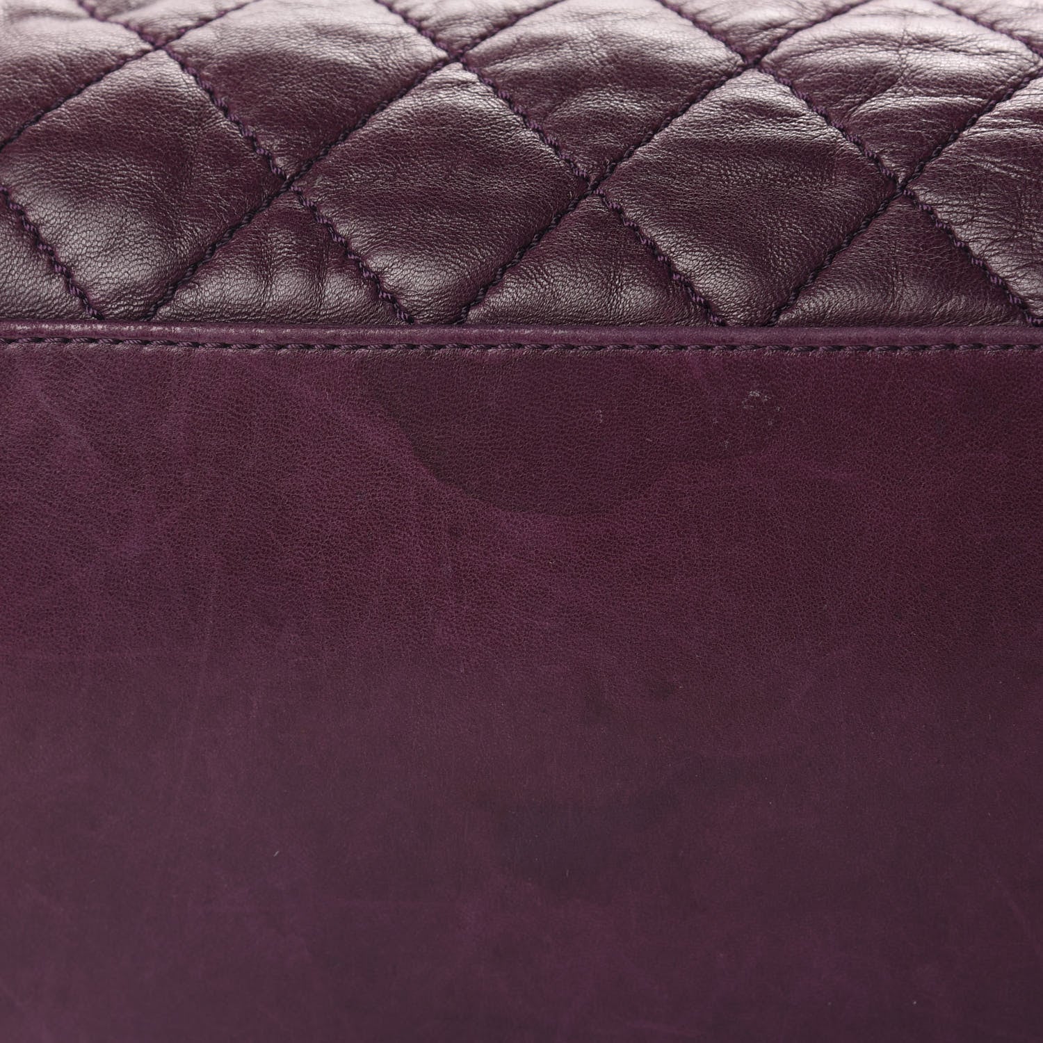 Chanel Distressed Lambskin Lady Braid Bowler Purple 11 of 13