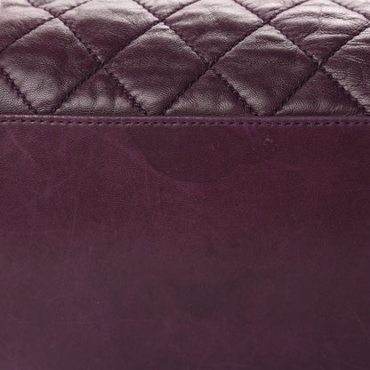 Chanel Distressed Lambskin Lady Braid Bowler Purple 11 of 13