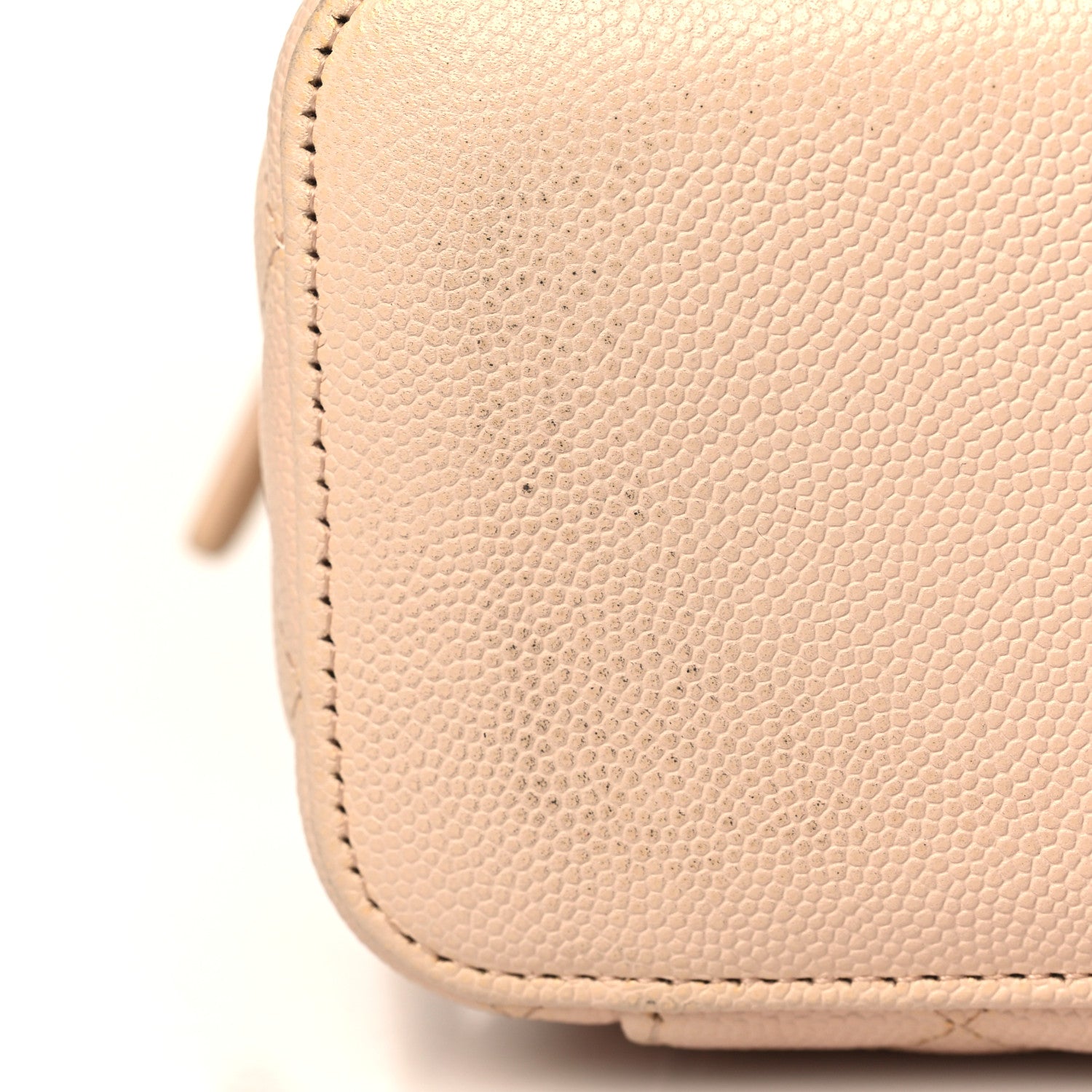 Chanel Caviar Quilted Small Vanity Case With Chain Light Beige 14 of 14