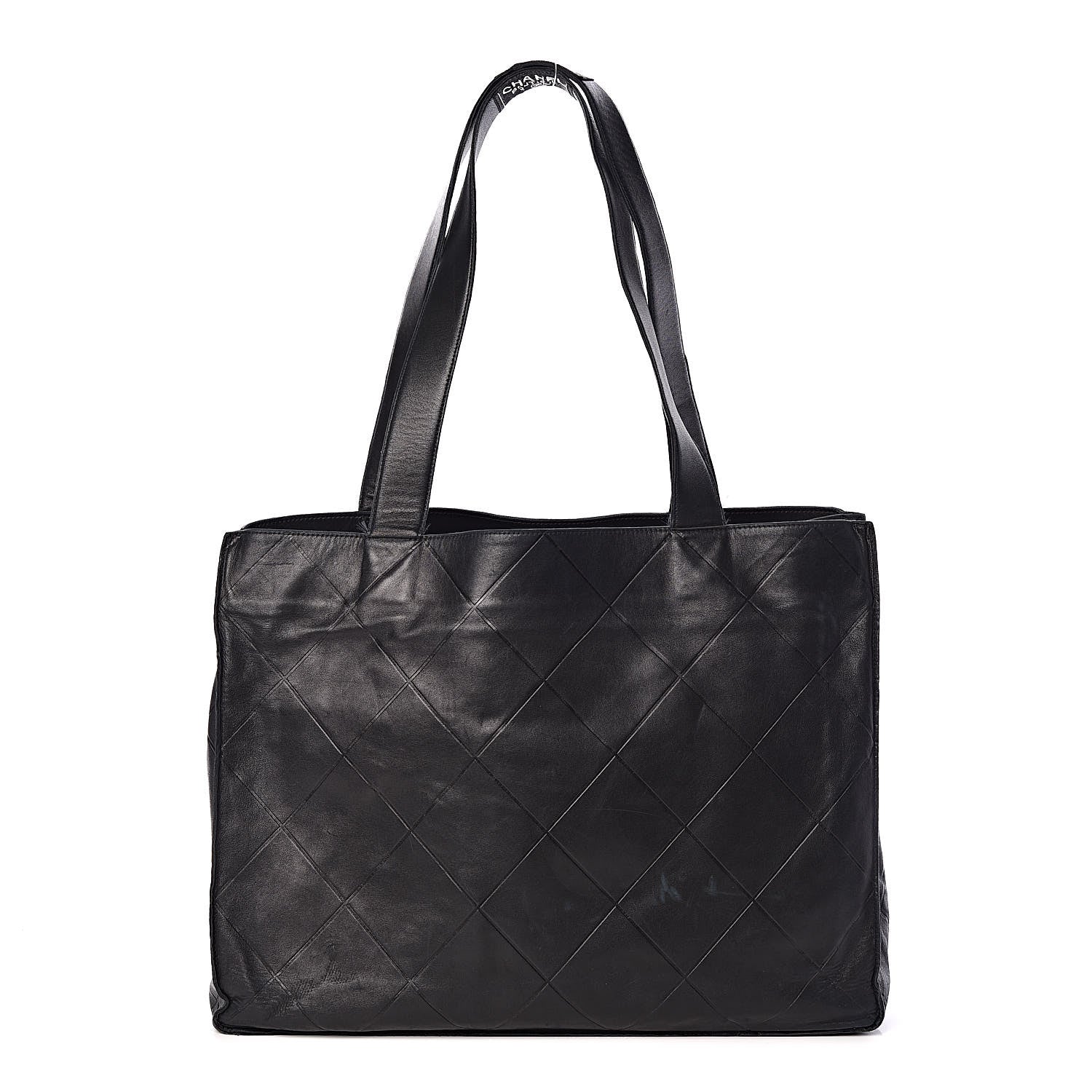 Chanel Lambskin Diamond Embossed Tote Black 1 of 11