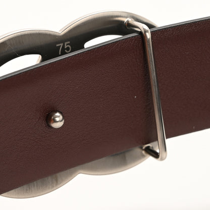 Chanel Calfskin CC Reversible Belt 75 30 Black Burgundy 6 of 6