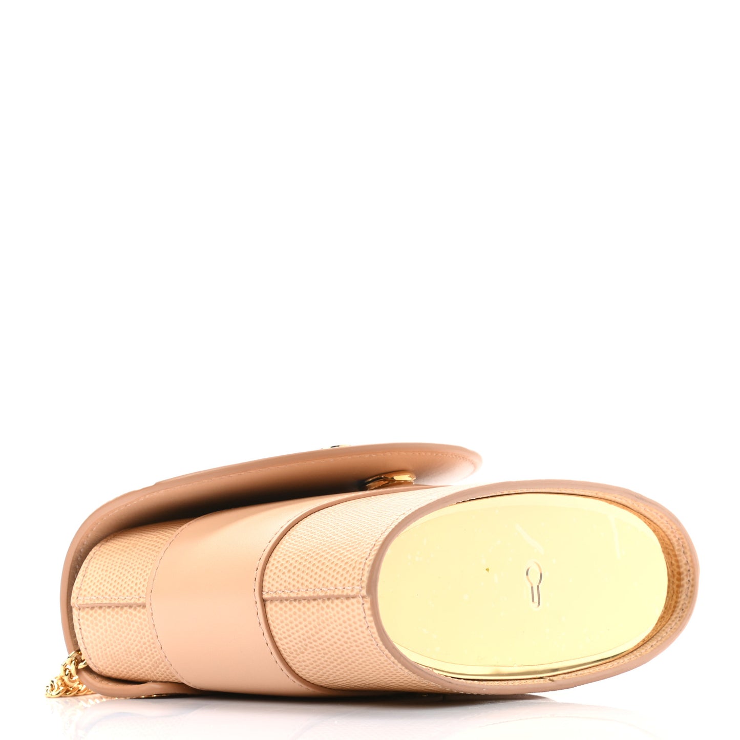 Calfskin Lizard Embossed Small Aby Lock Delicate Pink