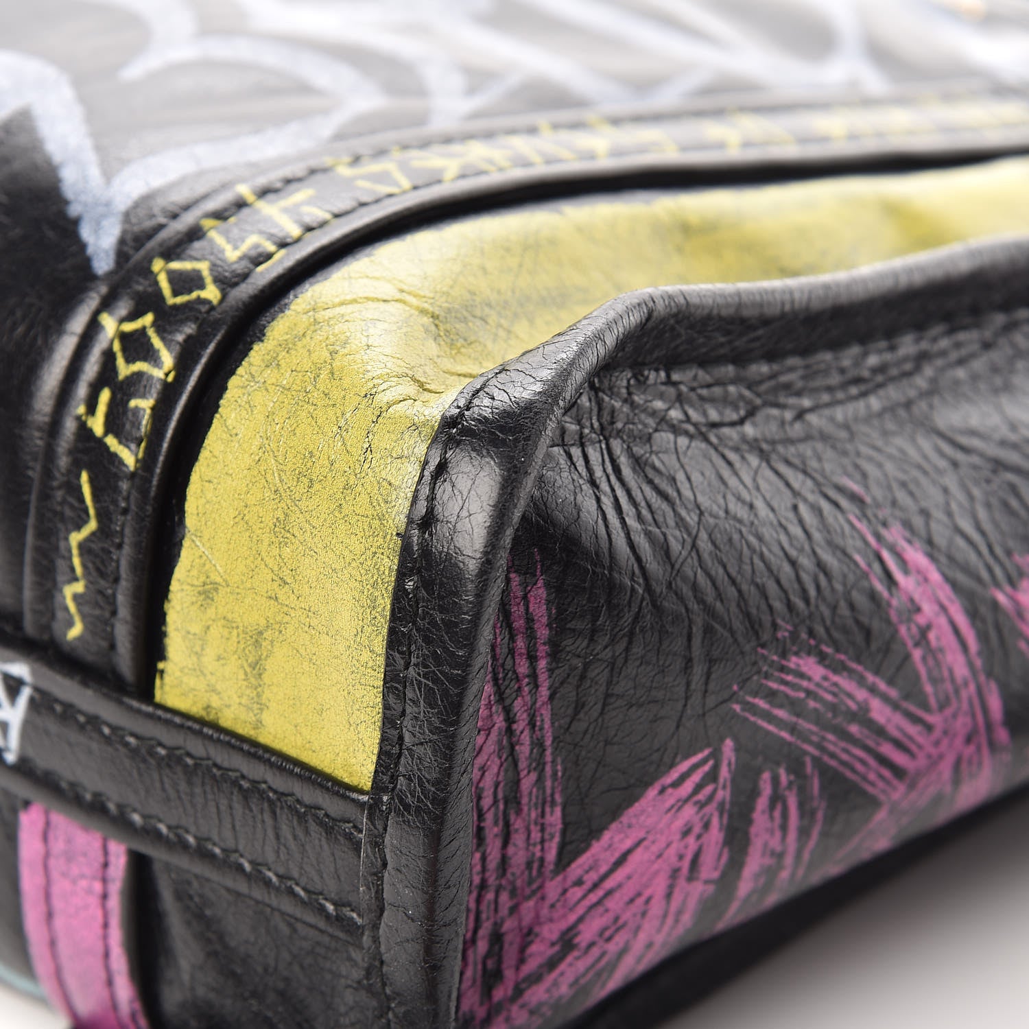 Balenciaga Agneau Arena Graffiti All Over XS Bazar Shopper Tote Black Multicolor 10 of 12