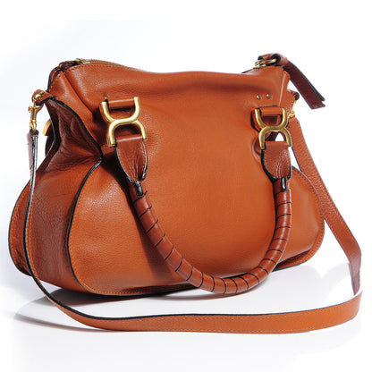 Chloe Calfskin Medium Marcie Satchel Whiskey 3 of 8