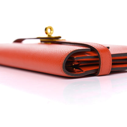 Hermes Epsom Medium Kelly Wallet Rouge Tomate 12 of 12