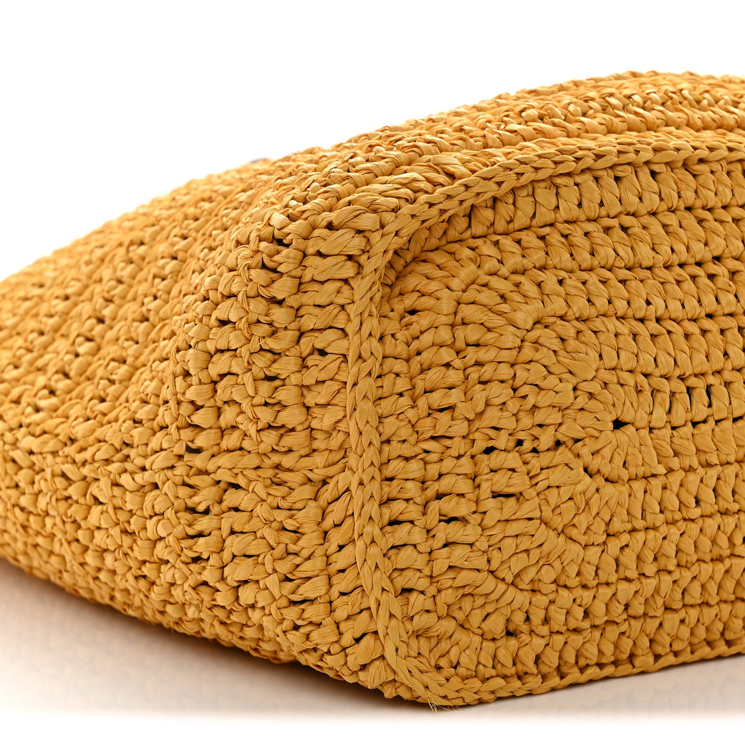 Saint Laurent Raffia Rive Gauche Tote Yellow 9 of 10