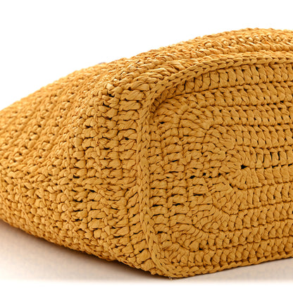 Saint Laurent Raffia Rive Gauche Tote Yellow 9 of 10