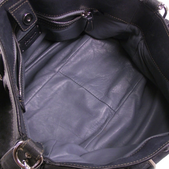 Prada Leather Buckles Tote Blue 8 of 11
