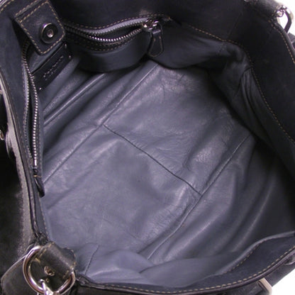 Prada Leather Buckles Tote Blue 8 of 11