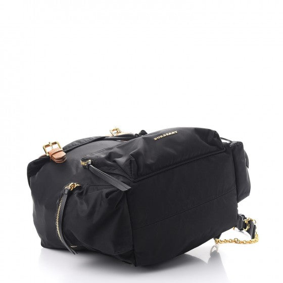 Nylon Large Rucksack Backpack Black