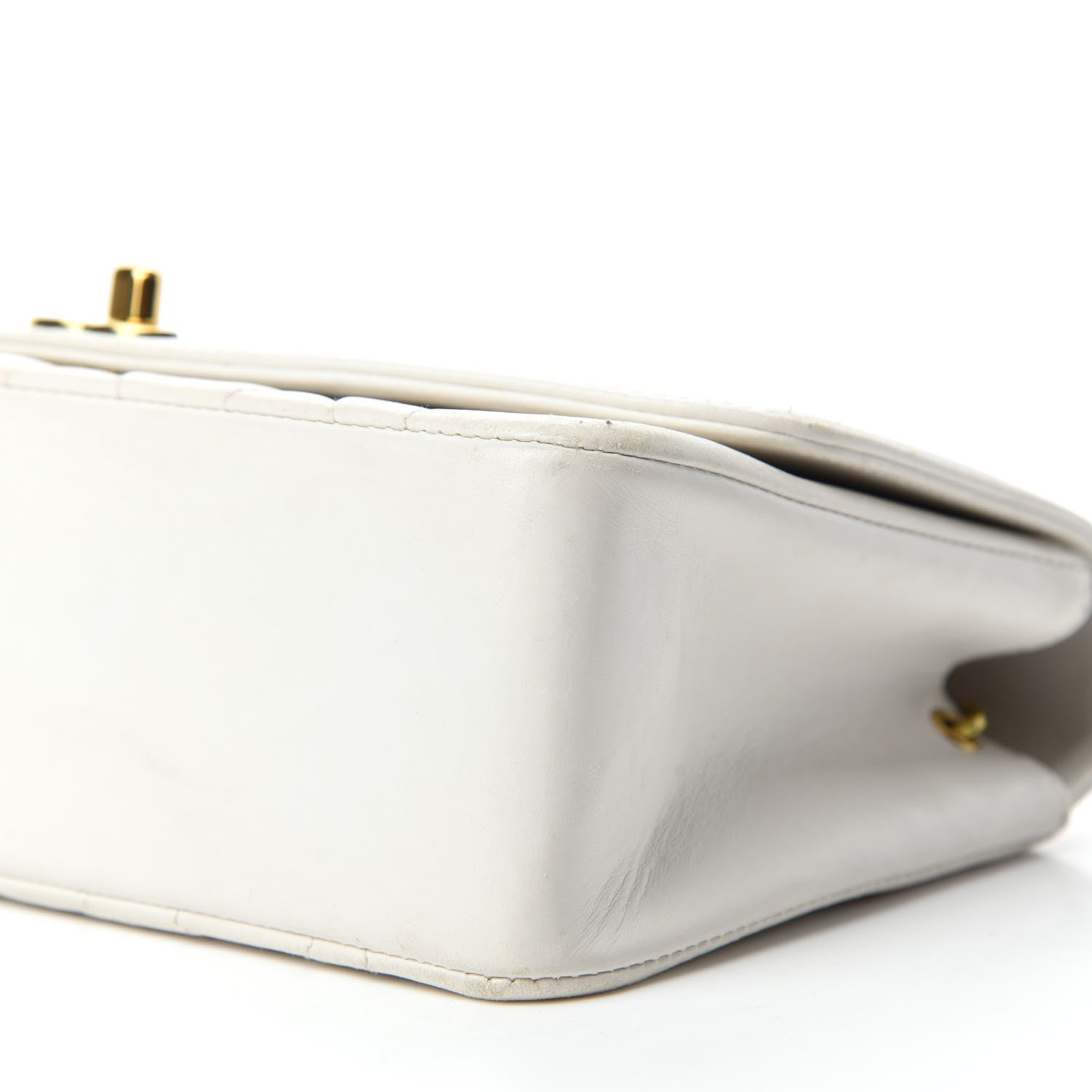 Chanel Lambskin Quilted Small Single Flap White 7 of 15