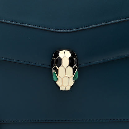 Bulgari Calfskin Large Serpenti Forever Top Handle Emerald Green 8 of 10