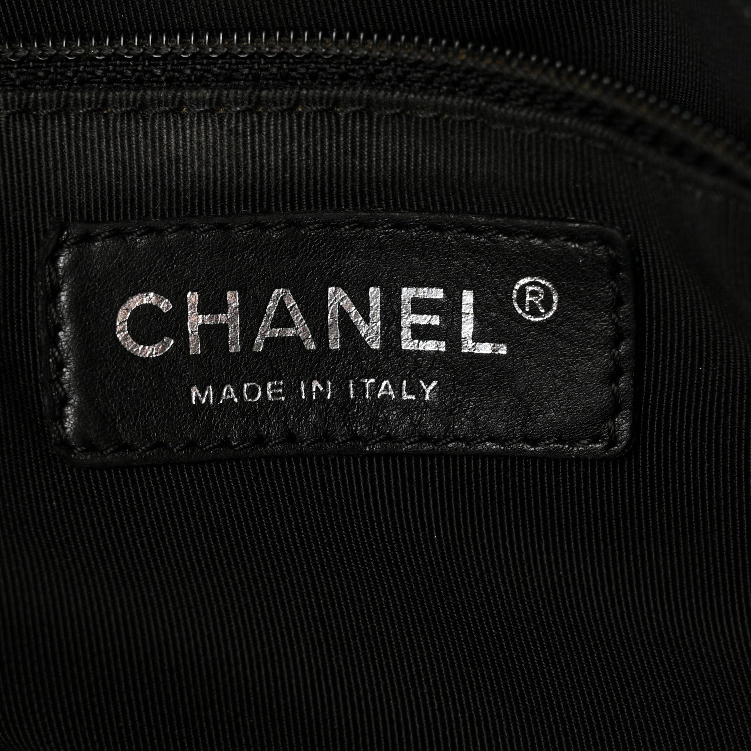 Chanel Calfskin CC Chevron All Day Long Boston Black 6 of 14