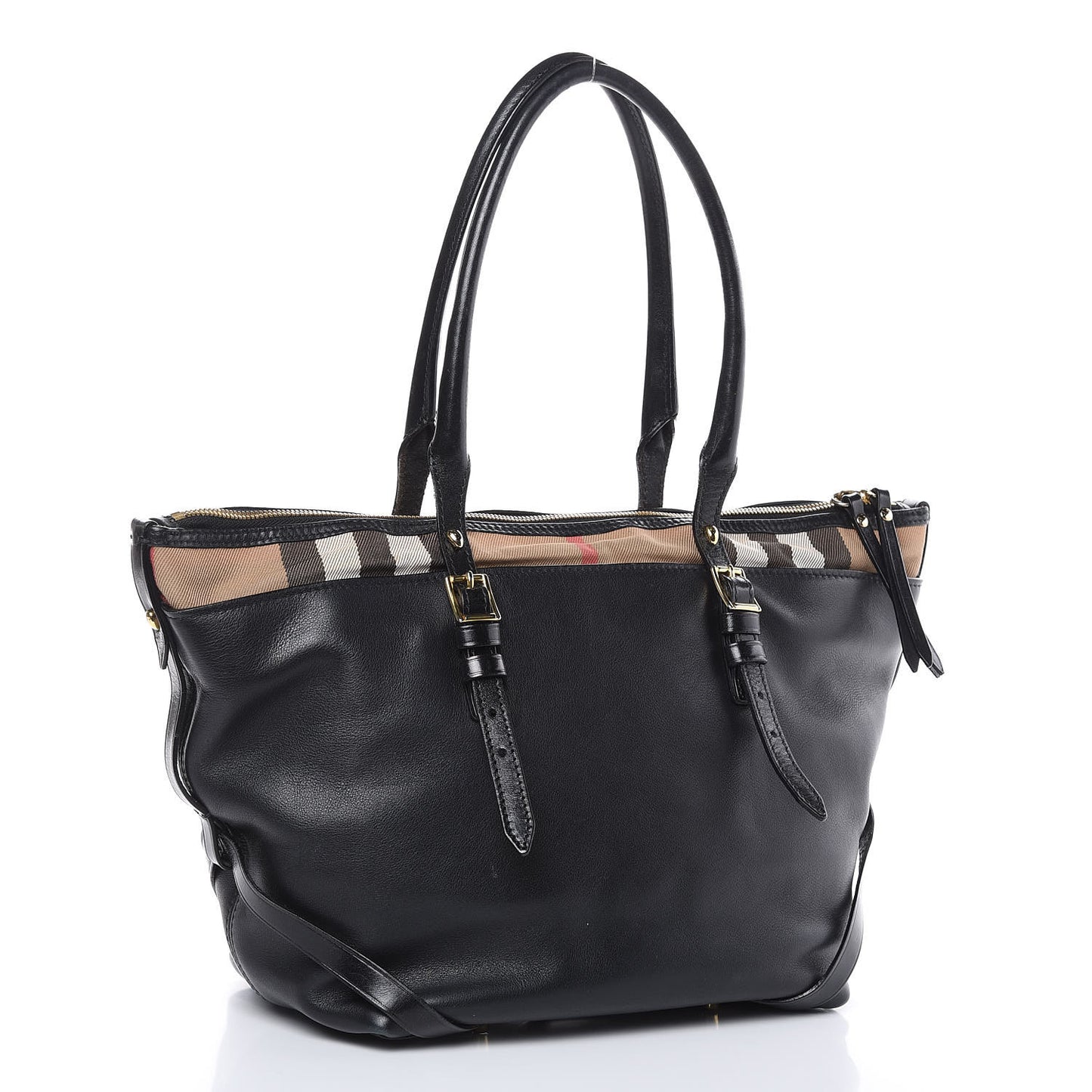 Calfskin House Check Small Salisbury Tote Black