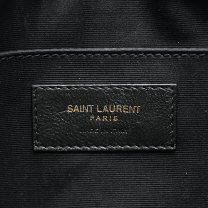 Saint Laurent Suede Calfskin Monogram Lou Camera Bag Black 6 of 14