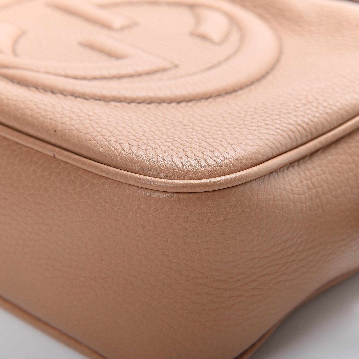 Gucci Pebbled Calfskin Small Soho Disco Bag Rose Beige 11 of 14