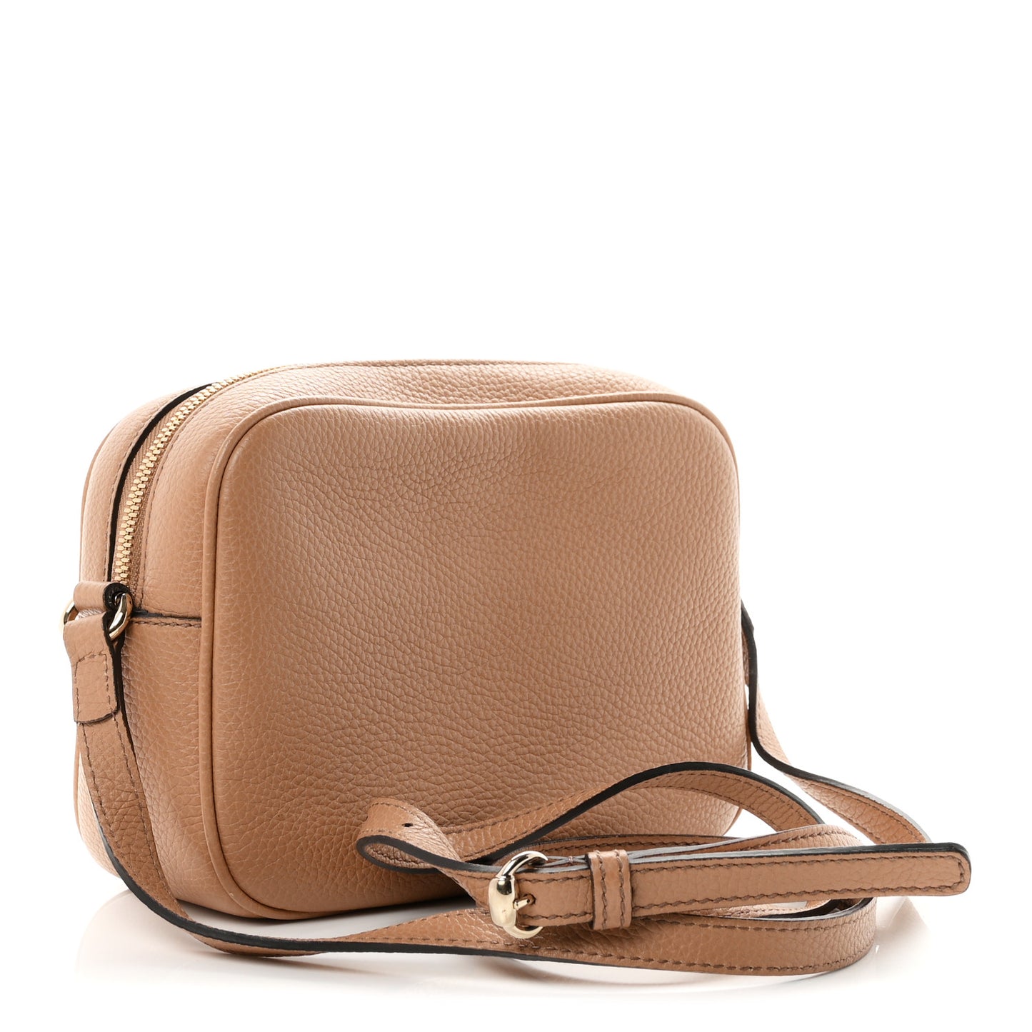 Pebbled Calfskin Small Soho Disco Bag Camelia