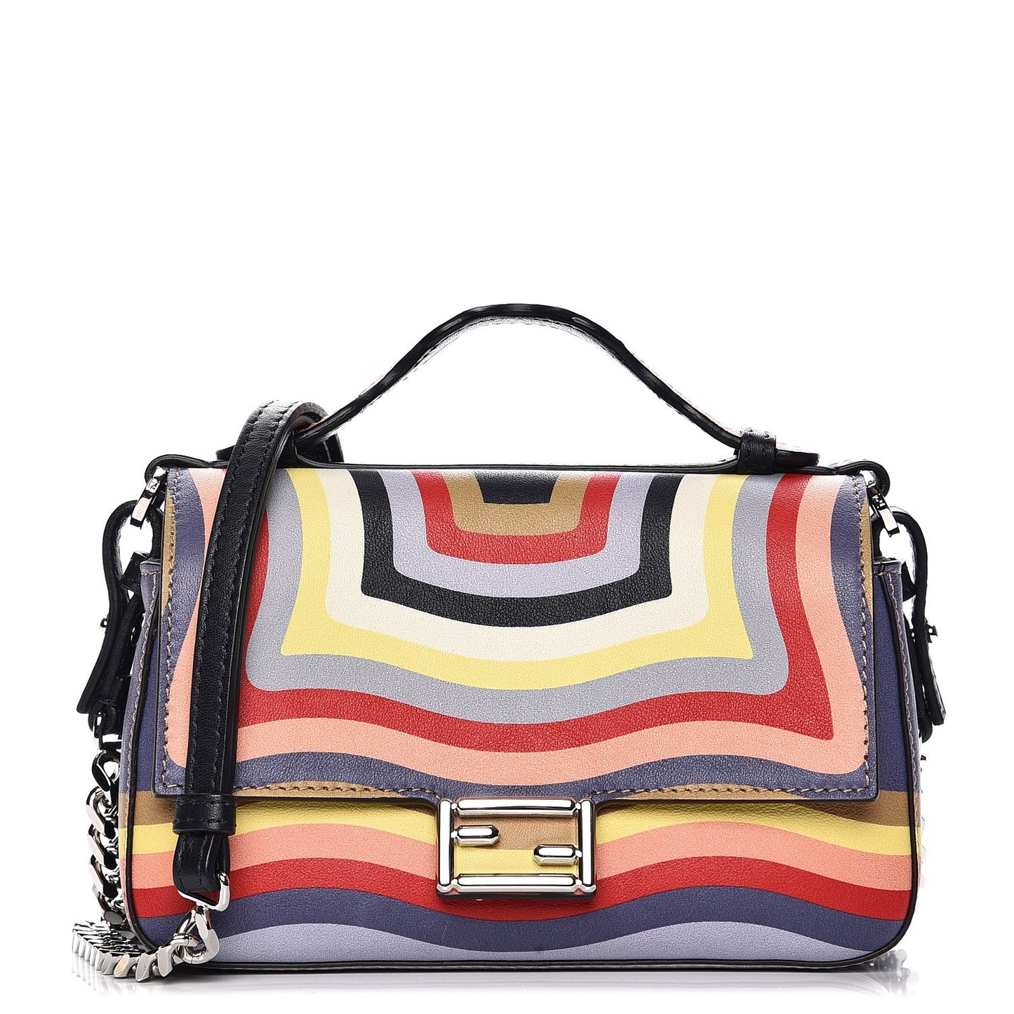 Vitello Dolce Hypnotic Micro Double Baguette Multicolor Blue Notte