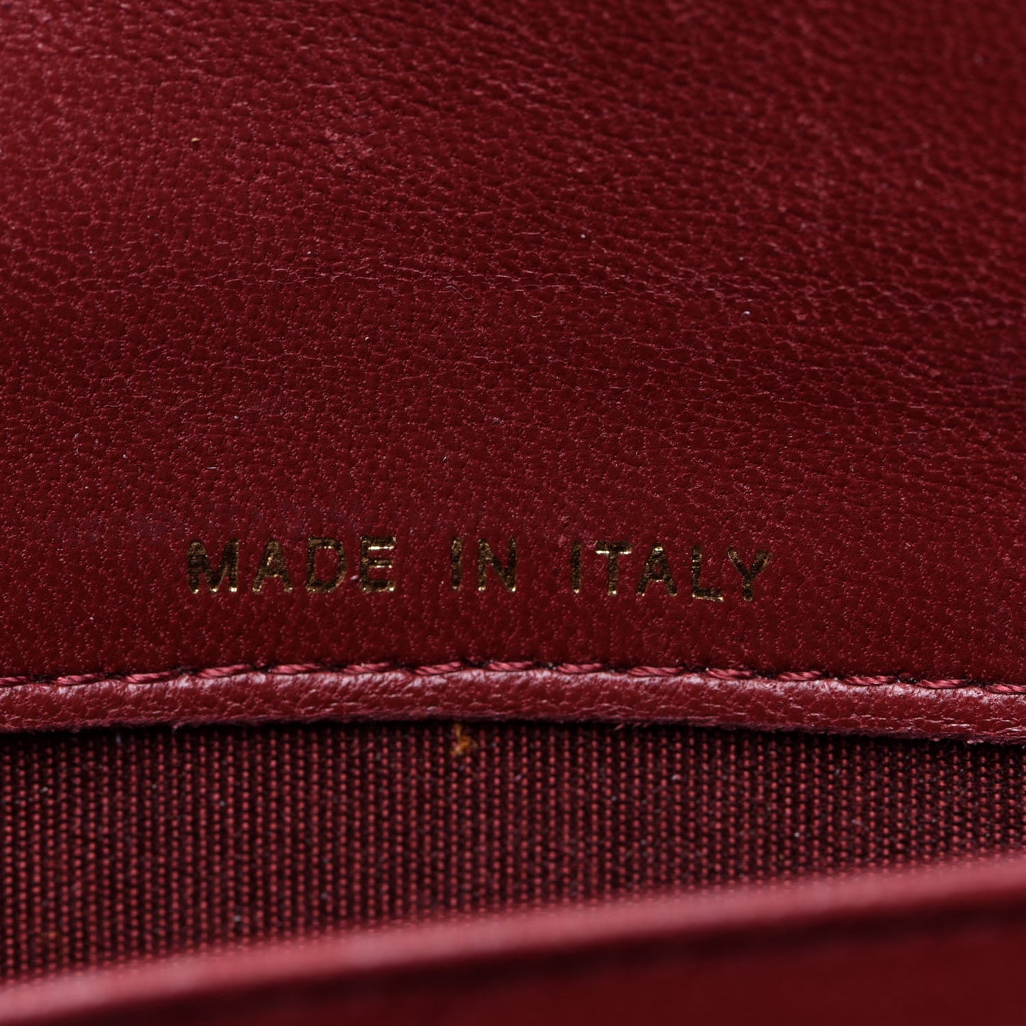 Lambskin Quilted Boy Flap Wallet Dark Red