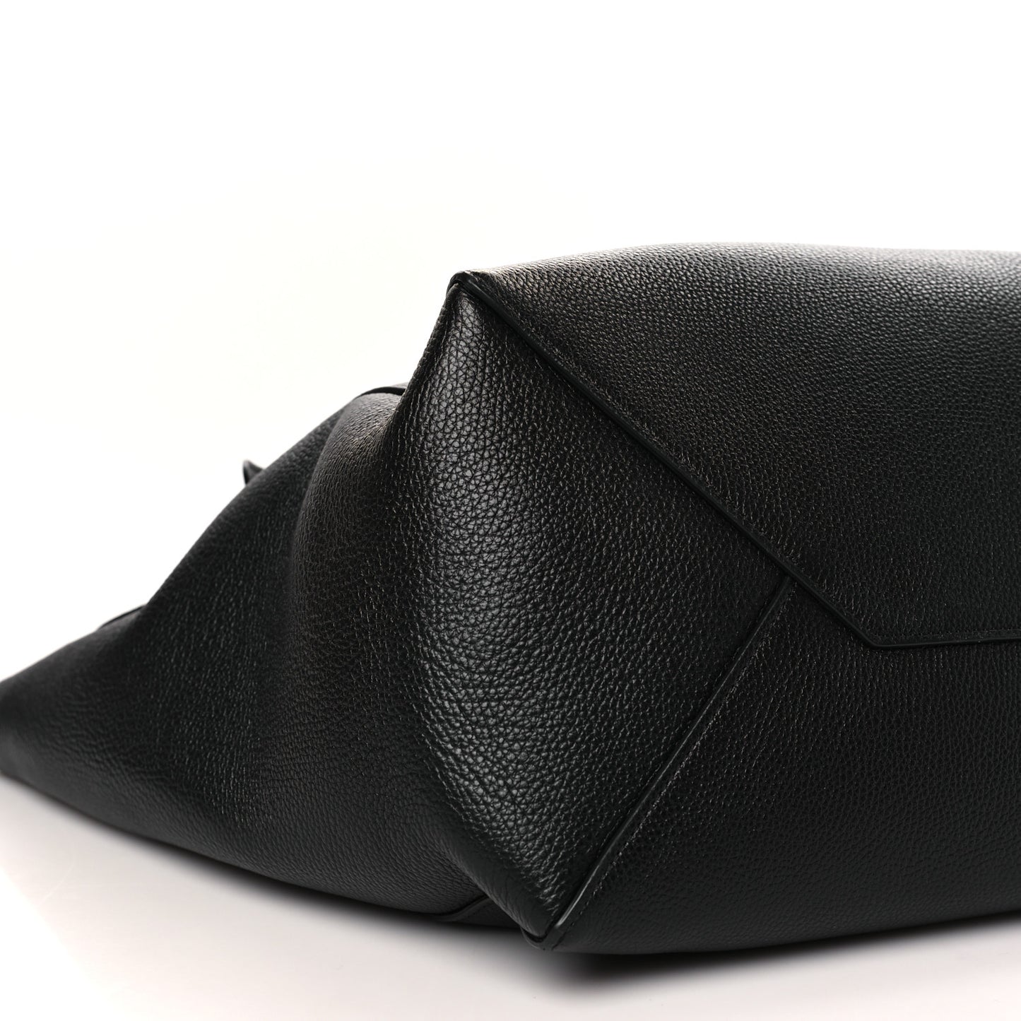 Soft Grained Calfskin Small Belt Cabas Phantom Black