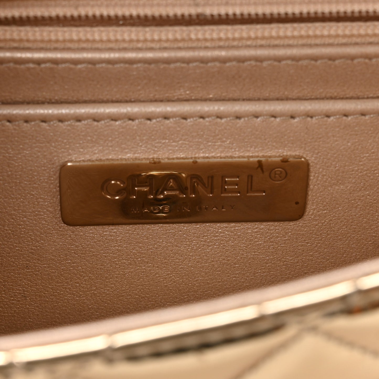 Mirror Calfskin Metallic Calfskin Medium Hollywood Boulevard Flap With Star Coin Purse Light Gold