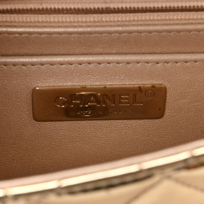Chanel Mirror Calfskin Metallic Calfskin Medium Hollywood Boulevard Flap With Star Coin Purse Light Gold 6 of 11