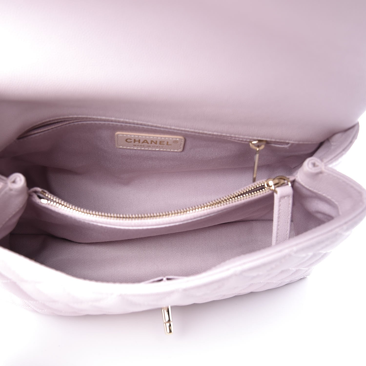 Chanel Caviar Quilted Small Coco Handle Flap Lilas Lilac 4 of 10