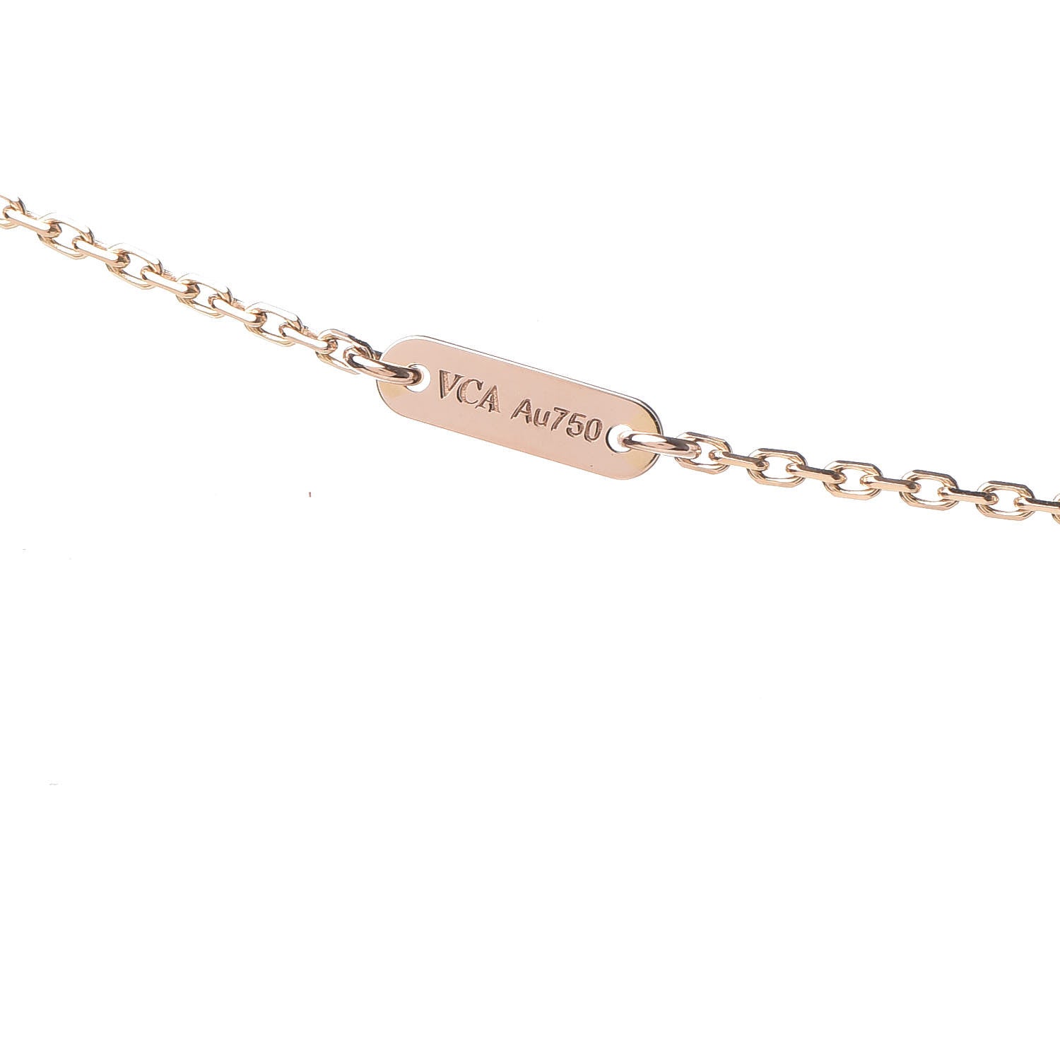 Van Cleef & Arpels 18K Rose Gold Carnelian Sweet Alhambra Pendant Necklace 6 of 8