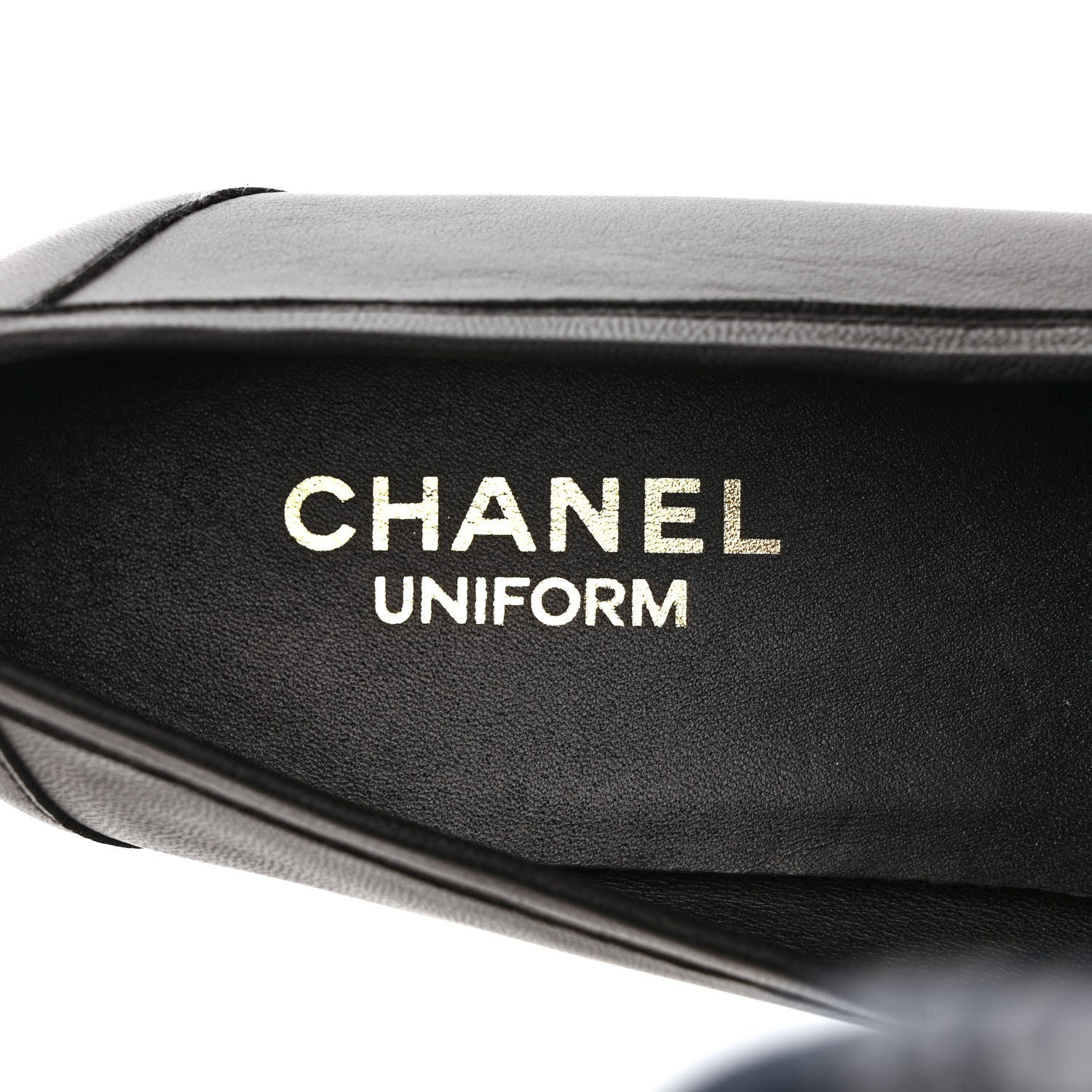 Chanel Calfskin Mens Stitched CC Loafers 46 Black 7 of 9