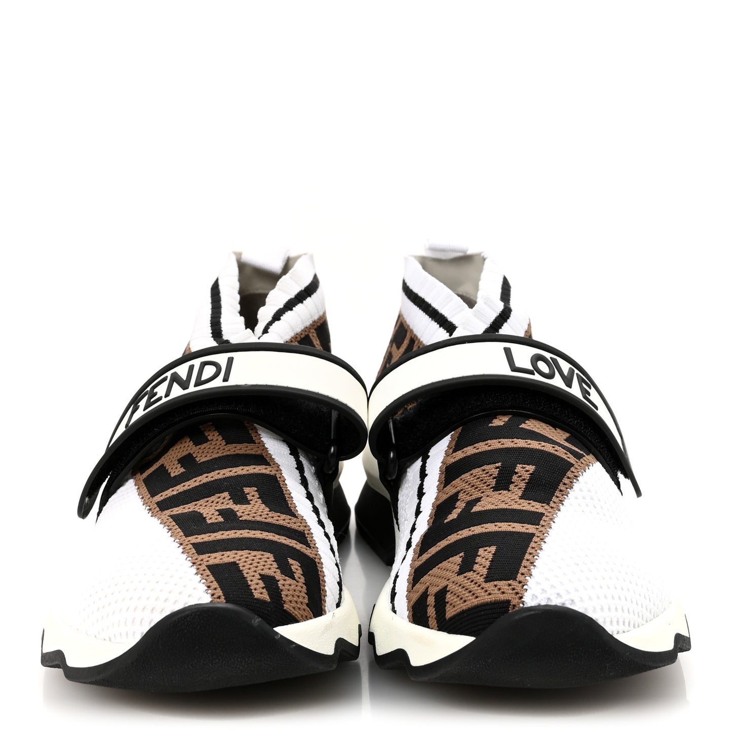 Stretch Yarn FF Stiff Band Rockoko Sneakers 36 Black White Tobacco