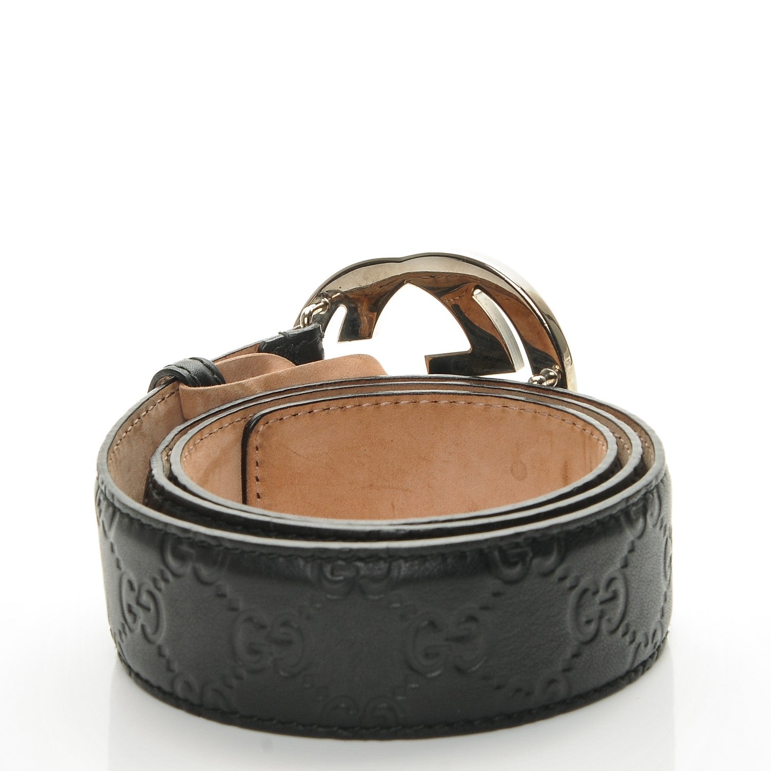 Gucci Guccissima Interlocking G Belt 85 34 Black 3 of 7