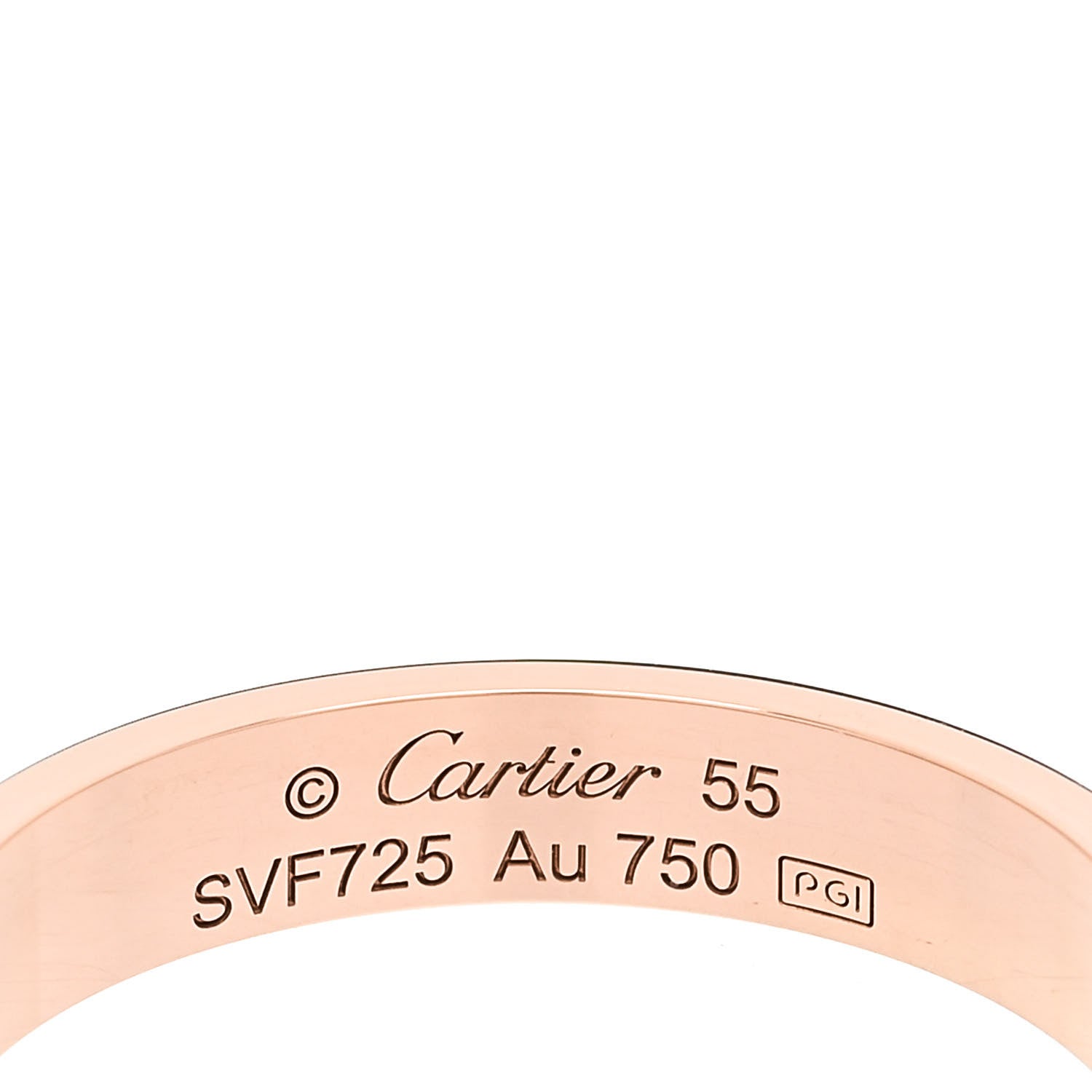 Cartier 18K Pink Gold 3.5mm LOVE Wedding Band Ring 55 7.25 4 of 5