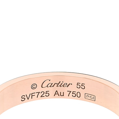 Cartier 18K Pink Gold 3.5mm LOVE Wedding Band Ring 55 7.25 4 of 5