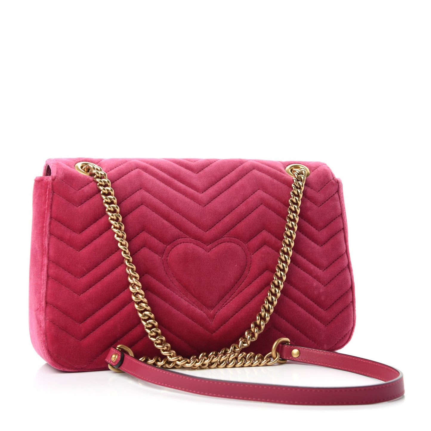 Velvet Matelasse Blind for Love Embroidered Medium GG Marmont Shoulder Bag Light Raspberry Rose Multicolor