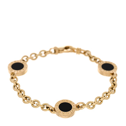 Bulgari 18K Yellow Gold Onyx BVLGARI BVLGARI Station Bracelet 1 of 3