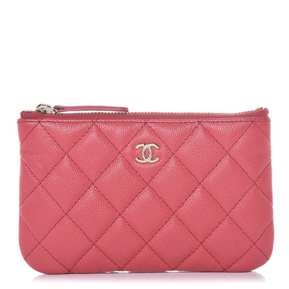Chanel Caviar Quilted Small Cosmetic Case Dark Pink 1 of 8